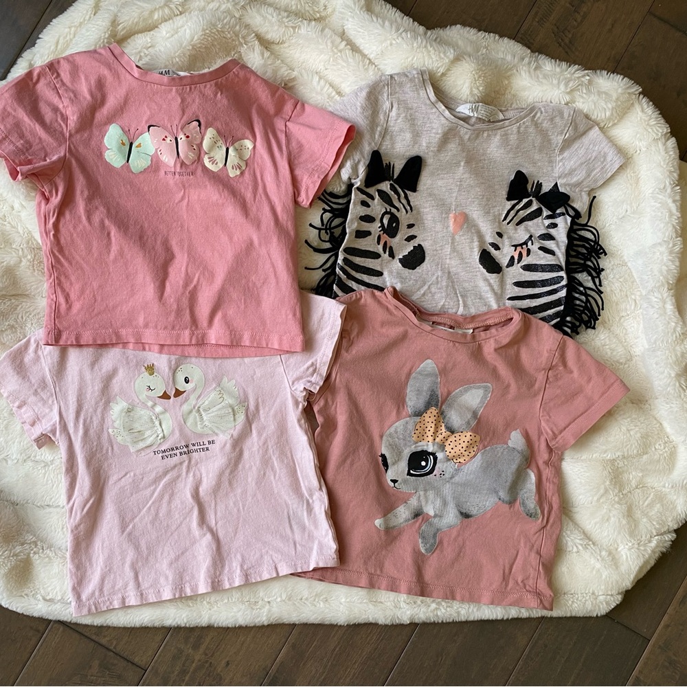 H&M girls 2-4 T T-shirt bundle.